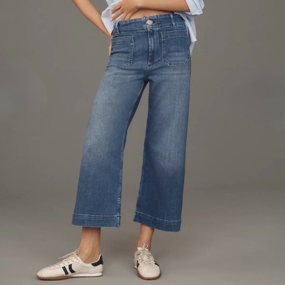 MAEVE JEANS - THE COLETTE CROP WIDE LEG- ANTHROPOLOGIE - Picture 1 of 6